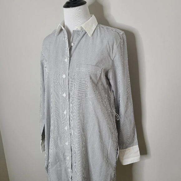 NWT J. Crew Classic Fit Crisp Cotton Poplin Shirtdress 0 - Picture 2 of 7